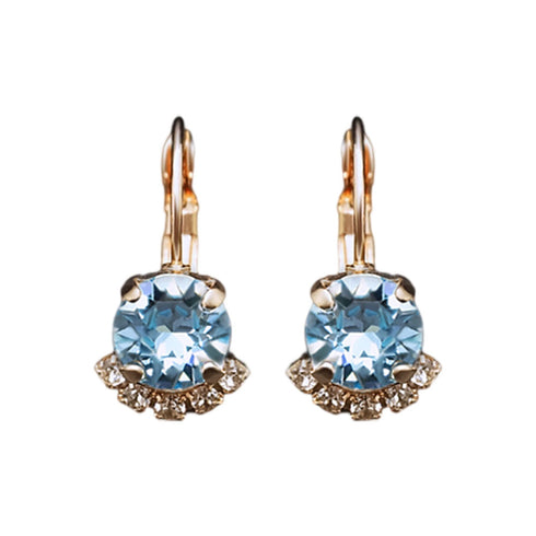 Auskarai "Grožis III (Akvamarino mėlyna)" su Swarovski™ kristalais